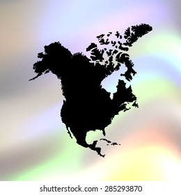 North America map vector icon