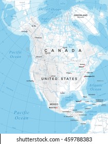 North America - Physical Map 