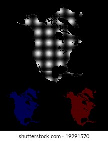mapa de píxeles de norteamérica