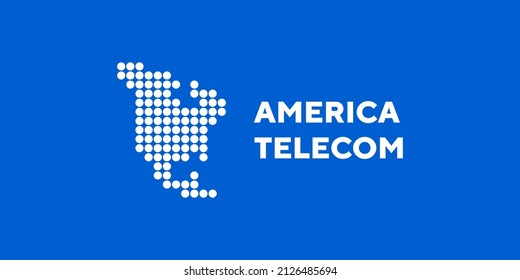 North America silhouette concept logo design. America telecom mobile Logo.