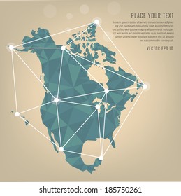 North America vector map