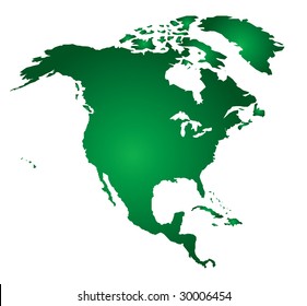 North America. Vector Map Illustration