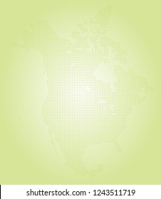 North america vector map made of green triangles