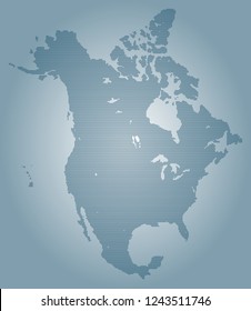 North america vector map made of blue high density triangles