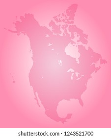 North america vector map made of magenta high density slashes