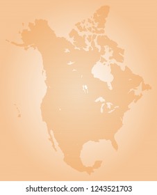 North america vector map made of orange high density triangles