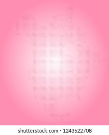 North america vector map made of magenta backslashes