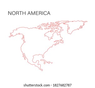 América del Norte - mapas vectores de territorios.