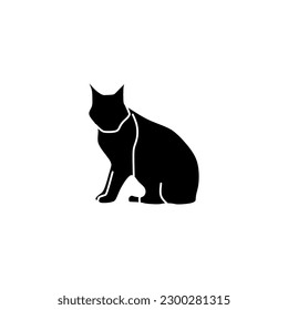 North American Bobcat icon in black fill silhouette mode. Top choice of animal vector illustration in trendy style. Editable graphic resources for many purposes.