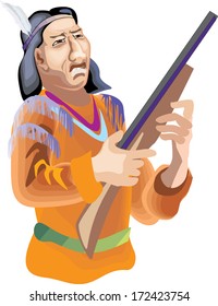 North American with weapon