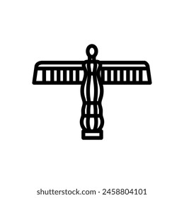 Icono del Ángel del Norte en Vector. Logotipo
