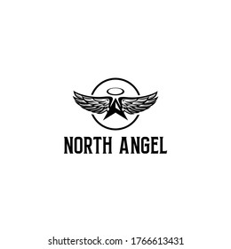 north angel wing logo vector inspiration