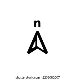 north arrow compass icon logo design