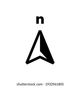 north arrow compass logo vector icon illustration