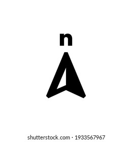 north arrow compass logo vector icon illustration