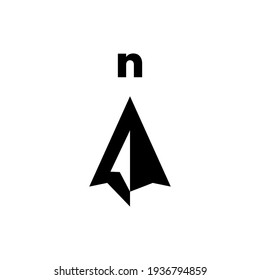 North Arrow Compass Logo Vector Icon Illustration