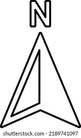 north arrow icon symbol vector. on white background.eps
