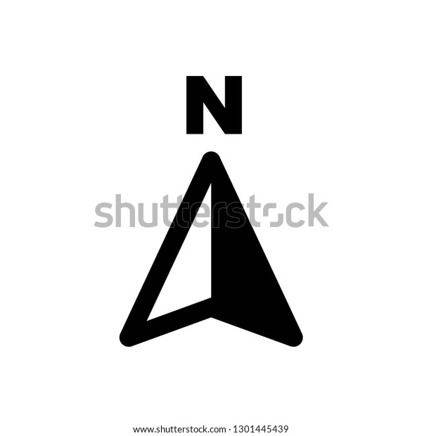 North Arrow Icon Symbol Vector On Stock Vector (Royalty Free ...