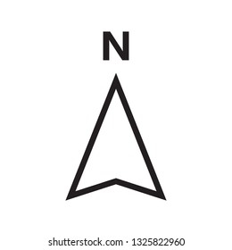 North Arrow icon vector