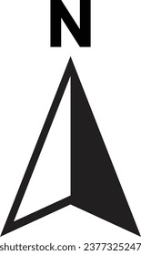 North arrow icon vector . Arrow compass north icon isolated on white background