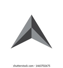 north arrow triangle design vector icon