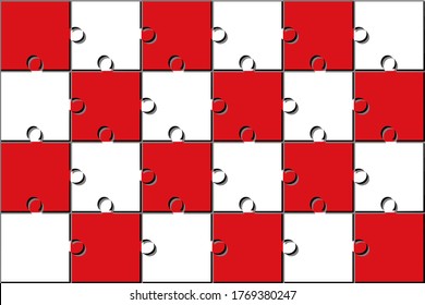 north brabant flag made with jigsaw puzzle pieces