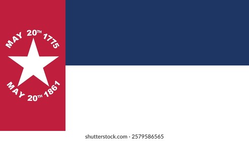 North Carolina (1861-1865) Flag Vector Illustration Premium Quality