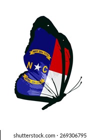North Carolina flag butterfly - vector