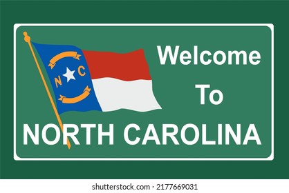 North Carolina with green background 