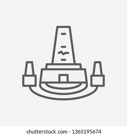 North carolina icon line symbol. Isolated vector illustration of  icon sign concept for your web site mobile app logo UI design.