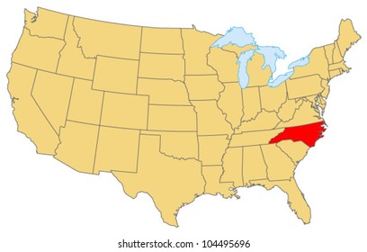 16,029 North carolina state map Images, Stock Photos & Vectors ...