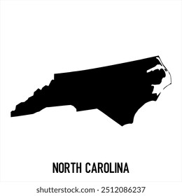 
Karte von North Carolina. Abstraktes Design, Vektorgrafik