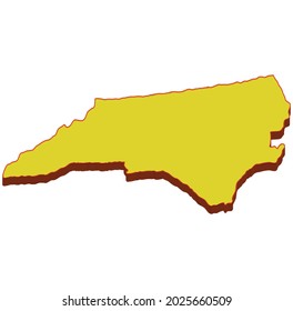 North Carolina Map Flag. Map Of NC