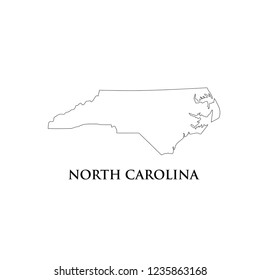 North Carolina map icon vector.