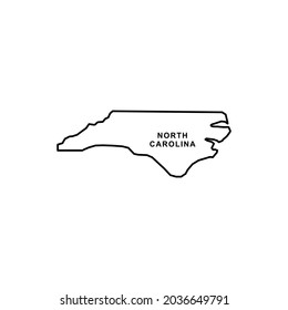 North carolina map icon. North carolina icon vector