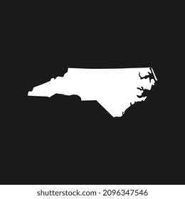 North Carolina map on black background