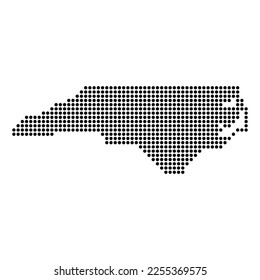 North Carolina map shape, united states of america. Flat concept symbol vector illustration .