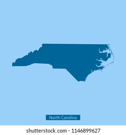 North Carolina map vector