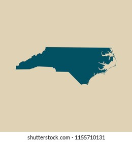 North Carolina map vector