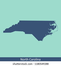 North Carolina map vector