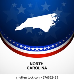 North Carolina map vector background