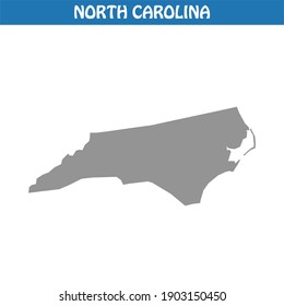 North Carolina Map Vector - Editable maps