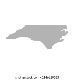 North Carolina map vector icon on white background