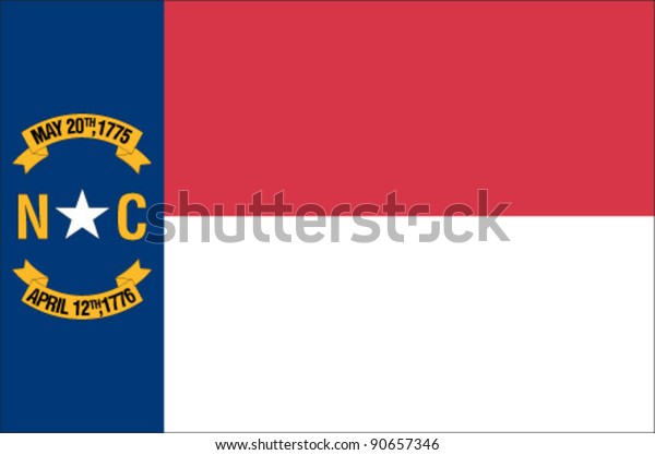 North Carolina State Flag Stock Vector (Royalty Free) 90657346
