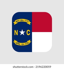 North Carolina state flag. Vector illustration.
