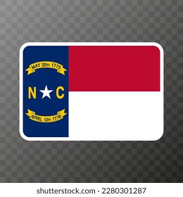 Staatsflagge North Carolina. Vektorgrafik.