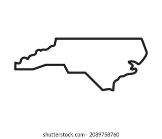 North Carolina state icon. Pictogram for web page, mobile app, promo. Editable stroke.