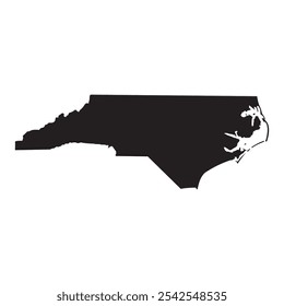 North Carolina State Map Icon Element Design