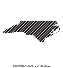 North Carolina State Map Icon Element Design