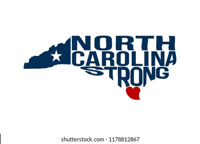 North Carolina Strong Map Logo Vector Stock Vector (Royalty Free ...